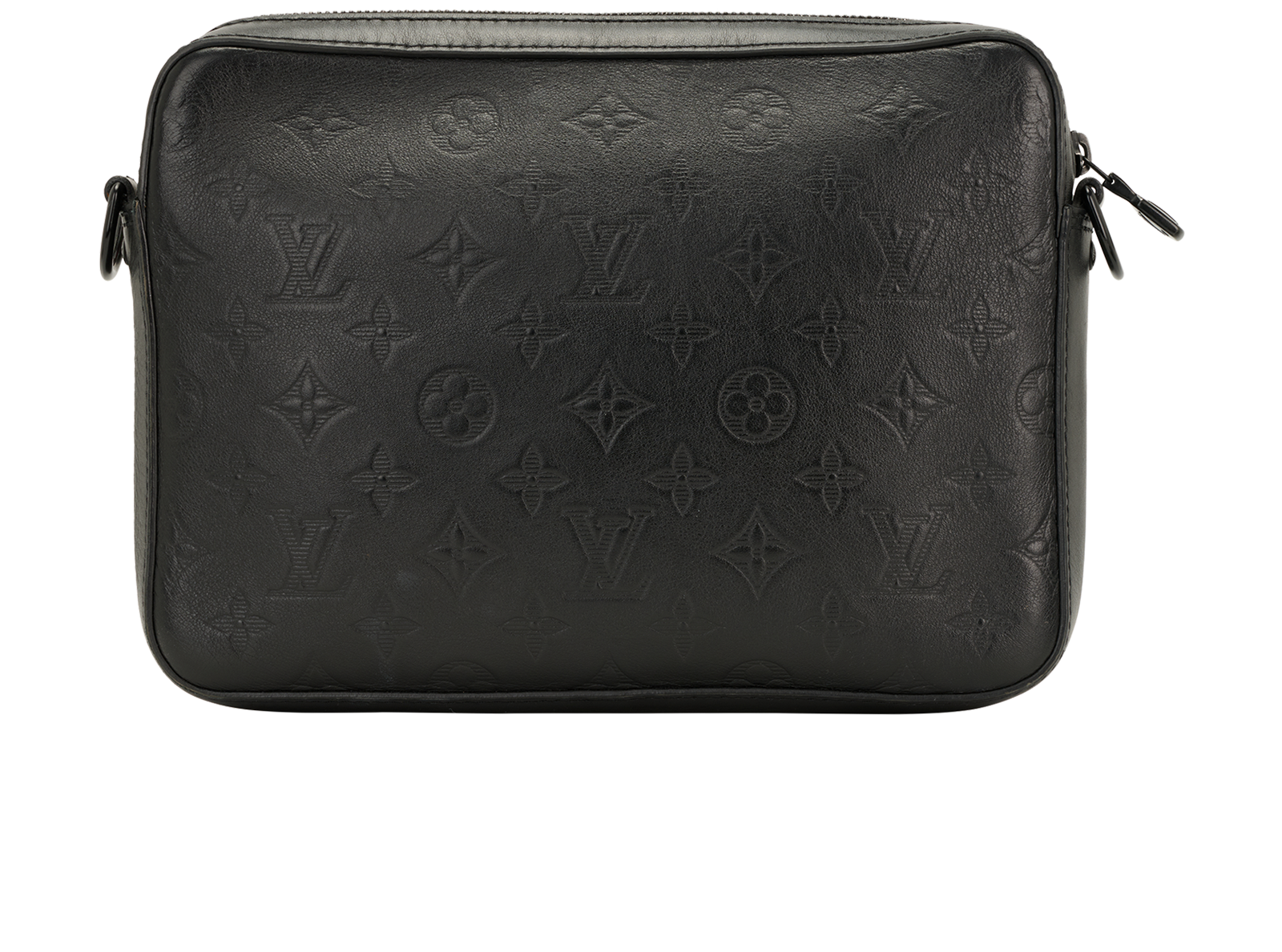 Shadow Duo Messenger Bag, &pound;695, Handbags, Black, Leather, Back view
